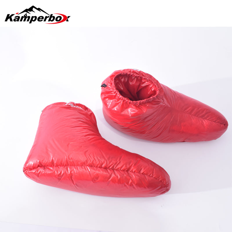 Kamperbox Down Slippers Down Socks Camping Down Booties For Sleeping Bag Camping AQ3