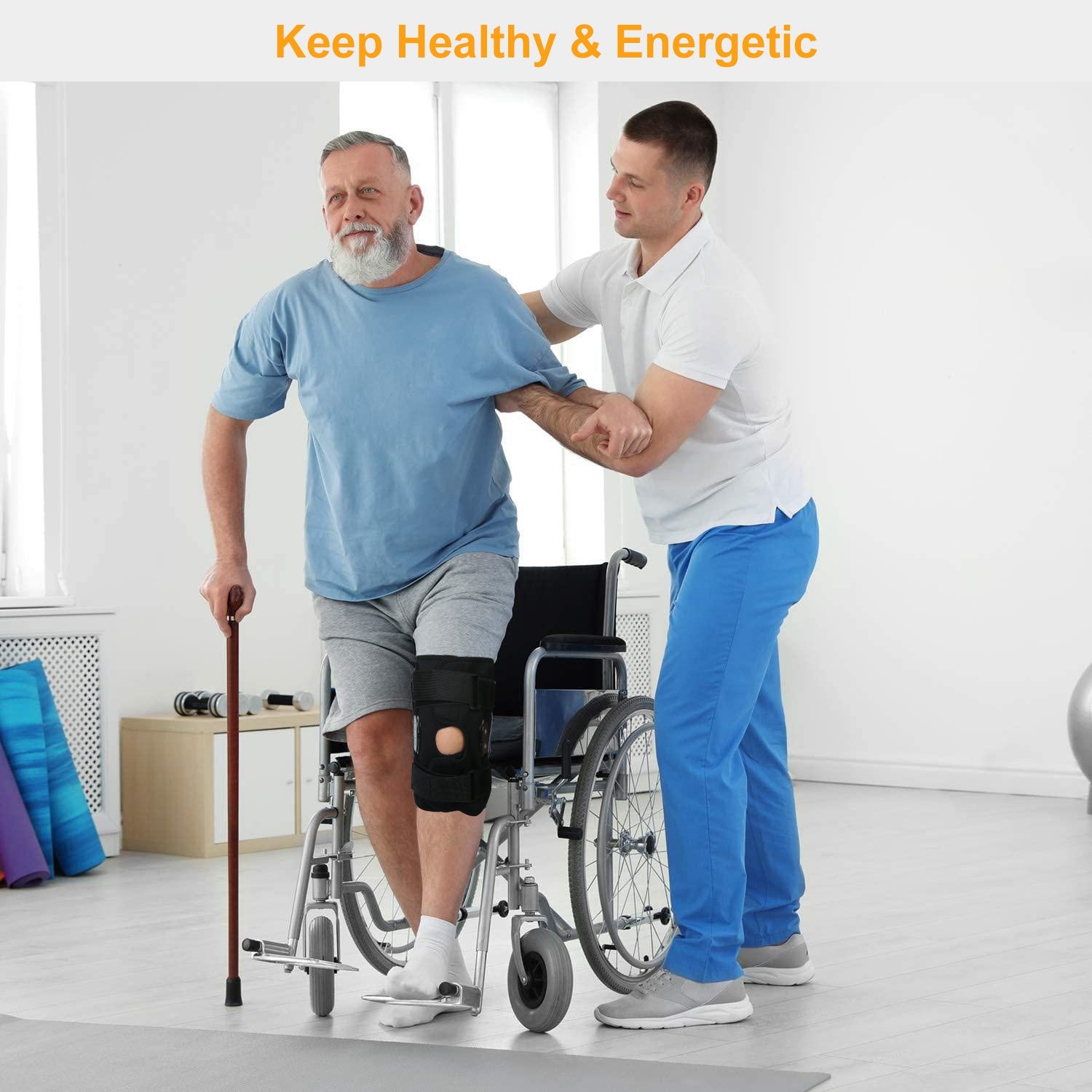 Sport Knee Brace Adjustable Open Patella Knee Support Compression Knee Wrap For Running Climbing Pain Relief Recovery Of Injured Knee