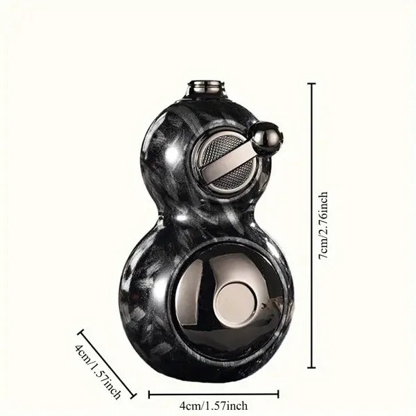 Father's Day Gift On June 15th: Metal Windproof Torch Lighter, Portable In Gourd Shape, Windproof Green Flame, Rotating And Playable Body To Relieve Stress, Surprise Gift, Festival Party, Outdoor (wit