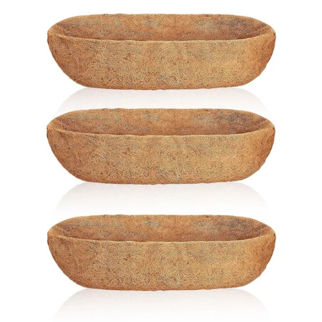 3Pcs Trough Coco Liners For Planters Coconut Coir Planter