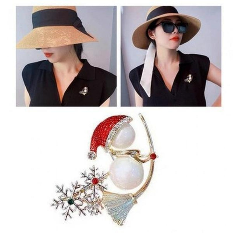 Women's Christmas Brooch Pin Birthday Gift Daily Decoration Holiday Use