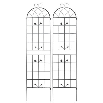 Metal Garden Trellis, 2 Pack Metal Trellis For Climbing Plants, Indoor Outdoor Plant Trellis For Potted Plants, House Plants, Climbing Vines, Flowers And Vegetables, Lawn Garden Fence Decor Screen