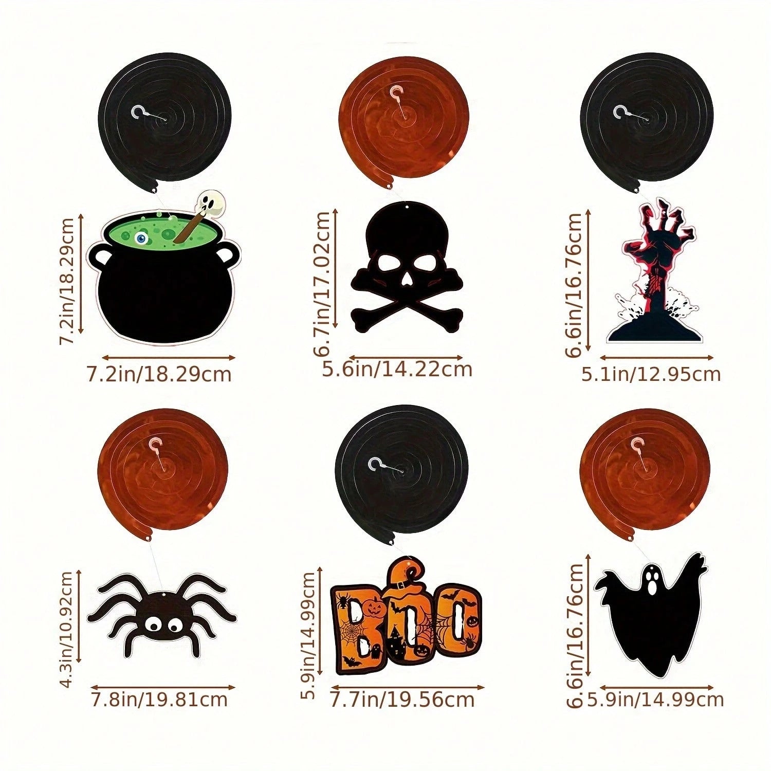 36 Pcs Halloween Hanging Swirl Decorations Halloween Spooky Ceiling Decor With Ghost Pumpkin Skull Witches Spider Bat For Home Indoor Outdoor Party Office Halloween Party Decor Supplies