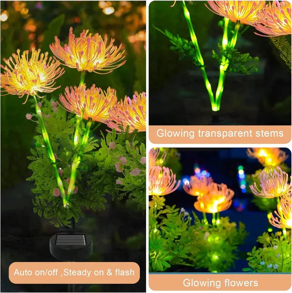 4 Pack Solar Garden Lights Outdoor, Solar Flower Lights For Yard With Lighting Modes, Glowing Flowers & Stems, Auto ON/Off Outdoor Light For Garden Decoration,Yard Decor And Gift For Mother