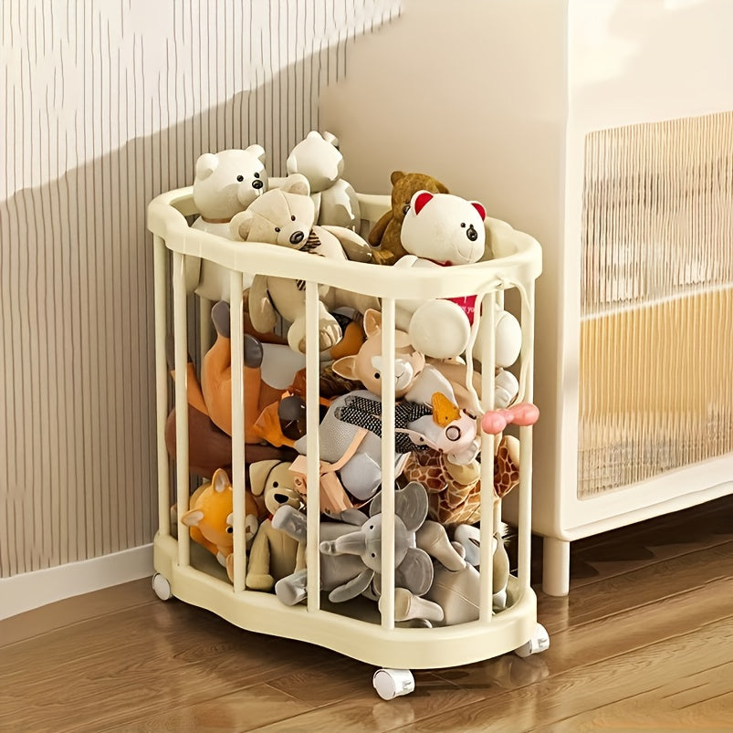 1 Rolling Exercise Equipment Storage Rack, Large-capacity Storage Box With Wheels, Suitable For Yoga Mats, Balls, And Rackets  Home Or Garage Mobile Fitness Equipment Storage Rack