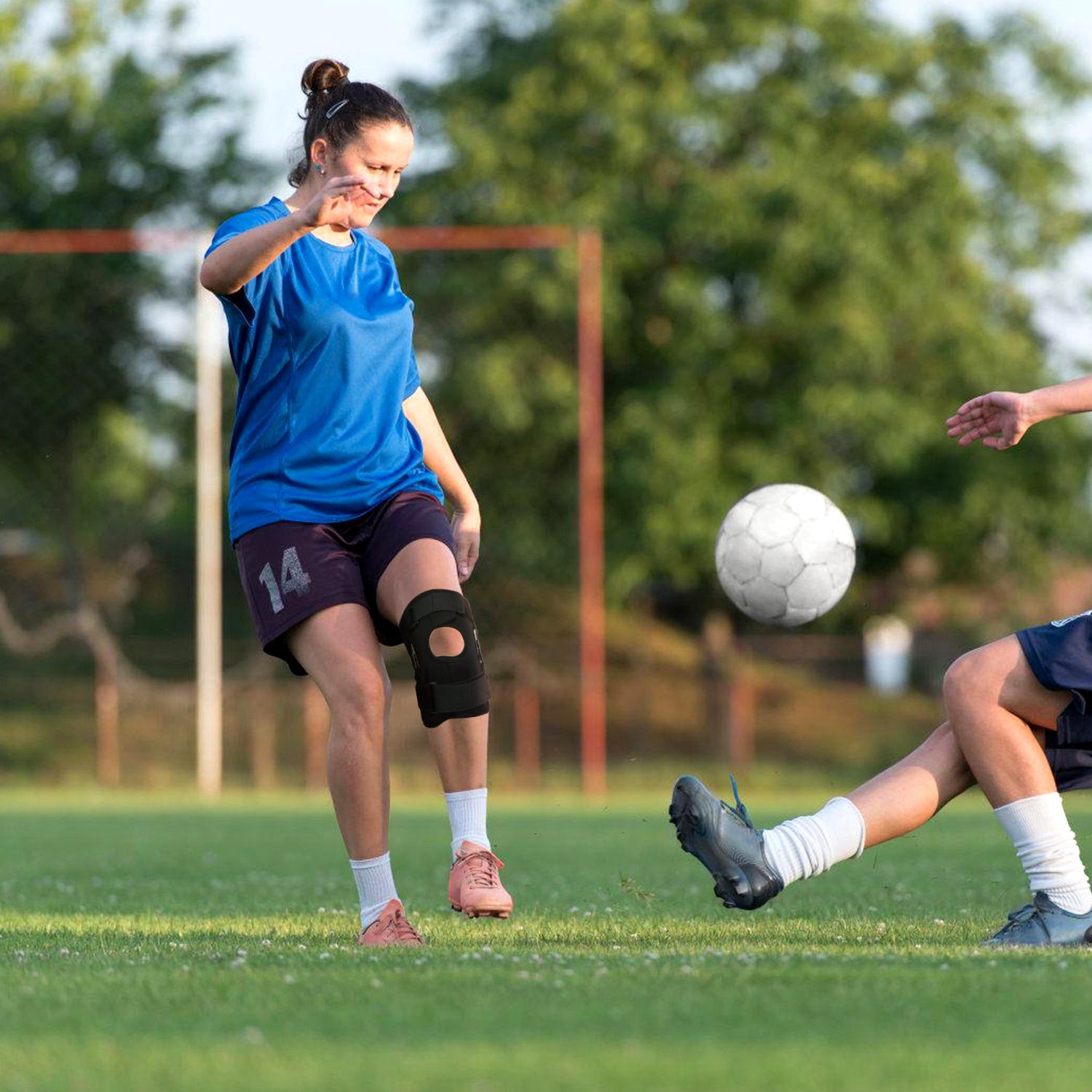 Sport Knee Brace Adjustable Open Patella Knee Support Compression Knee Wrap For Running Climbing Pain Relief Recovery Of Injured Knee