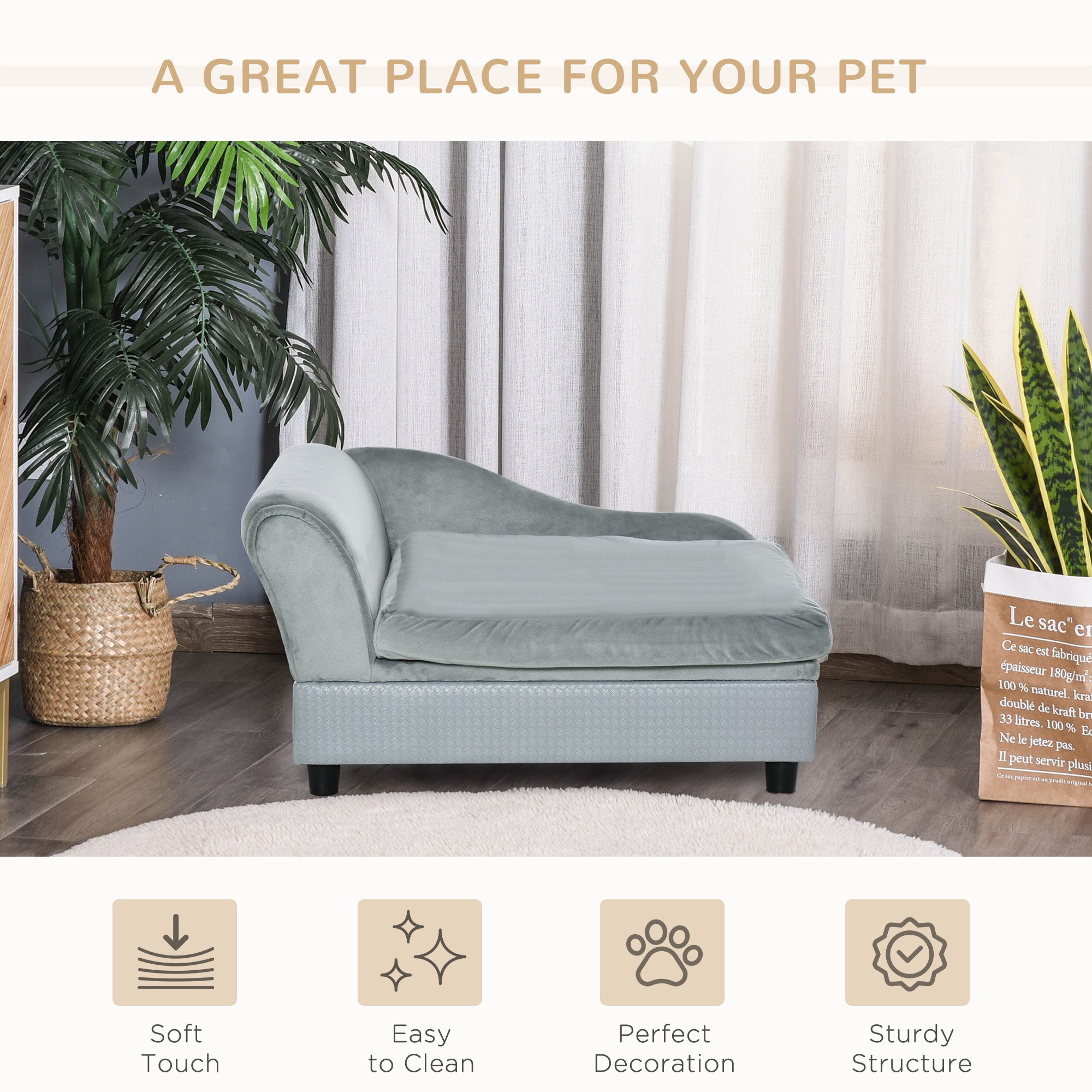 Luxury Fancy Dog Couch With Hidden Storage