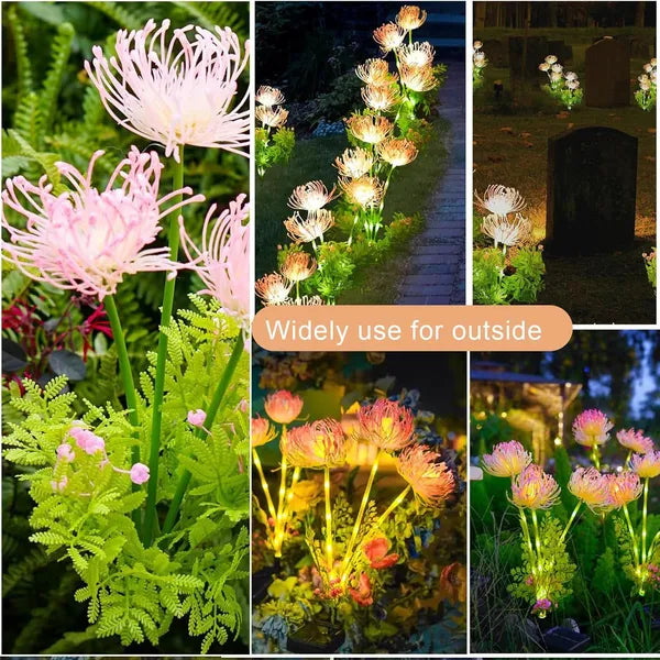 4 Pack Solar Garden Lights Outdoor, Solar Flower Lights For Yard With Lighting Modes, Glowing Flowers & Stems, Auto ON/Off Outdoor Light For Garden Decoration,Yard Decor And Gift For Mother