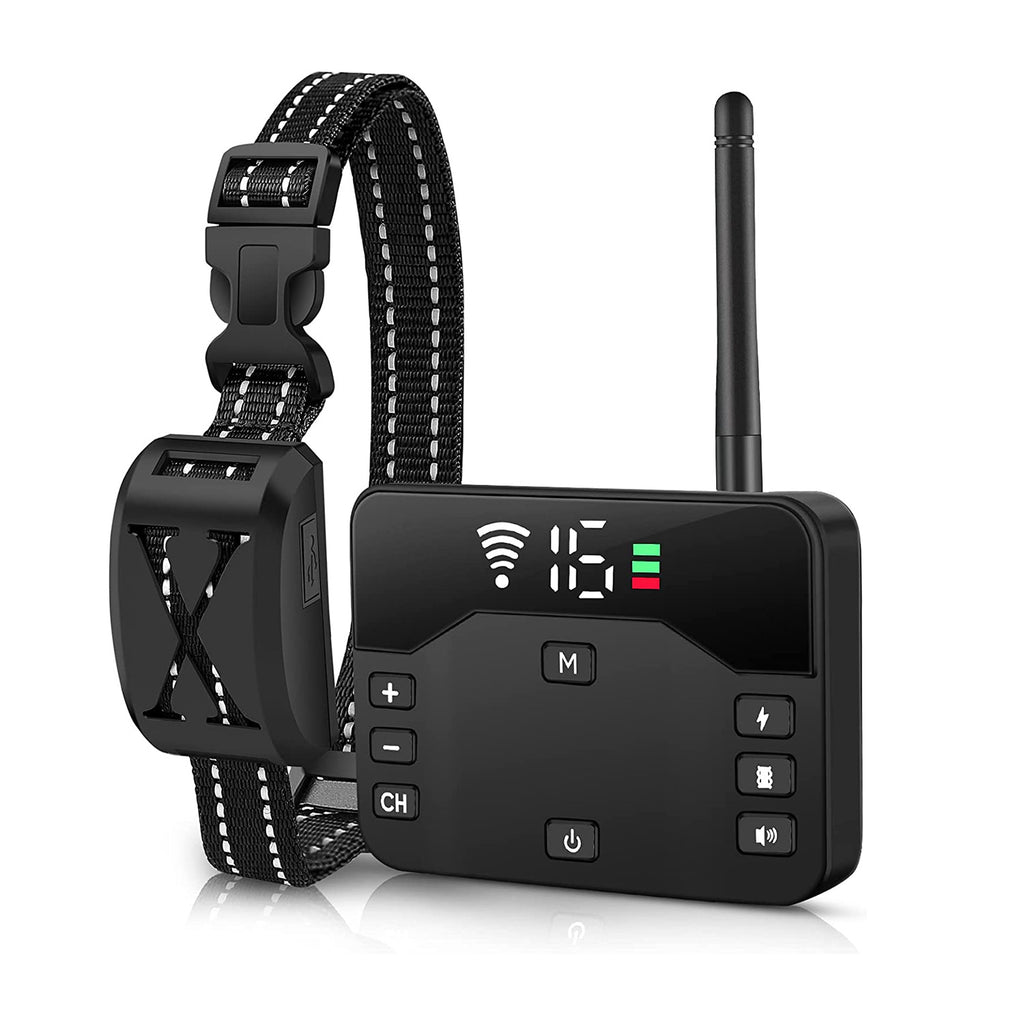 2 In 1 Wireless Electric Dog Fence Waterproof Pet Shock Boundary Containment System Electric Training Collar With 2 Receiver Collars For Small Medium Large Dogs