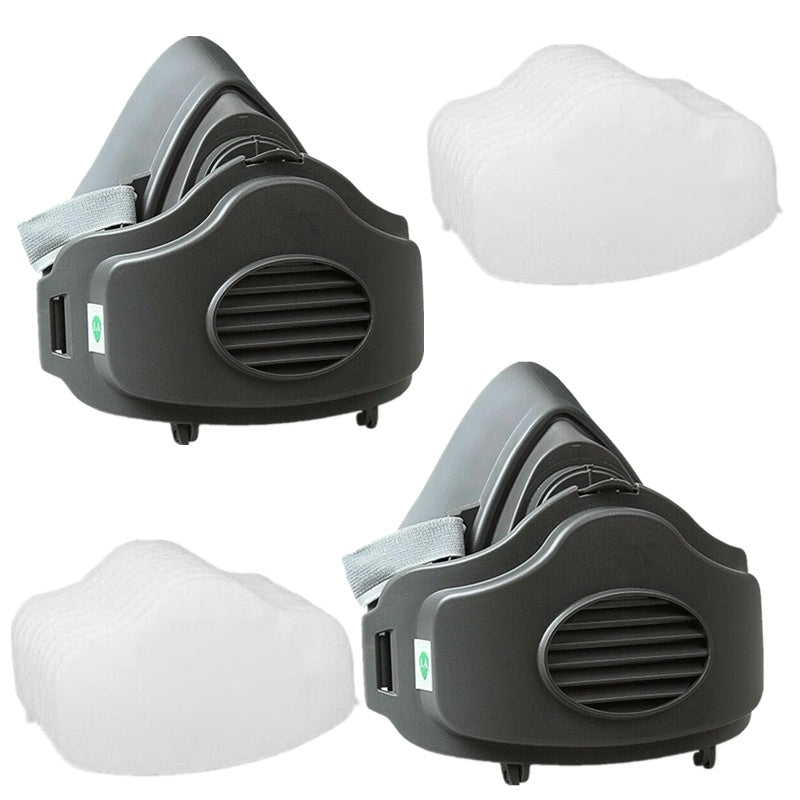 Half Face Gas Mask Cover PRO Respirator 3200 Dust Mask Safety 10 Filters For Sanding Woodworking