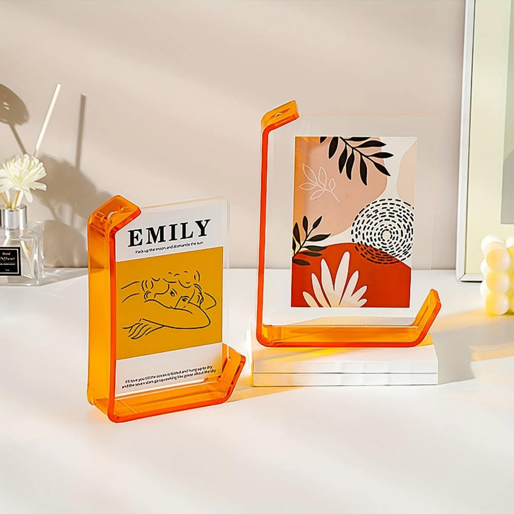 4x6 Inch Colorful Acrylic Photo Frame Box Creative Picture Holder Stylish Gradient Color Collage Frame