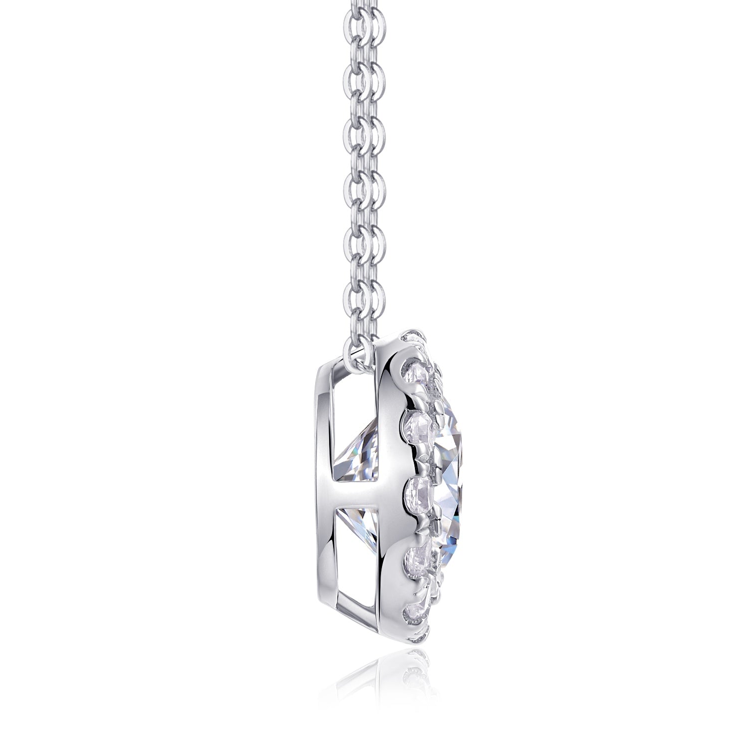 Legend Of The Starry Night - A Fashionable And Luxurious Diamond Jewelry Pendant Set With 2-carat Moissanite S925 Sterling Silver And Platinum Plating