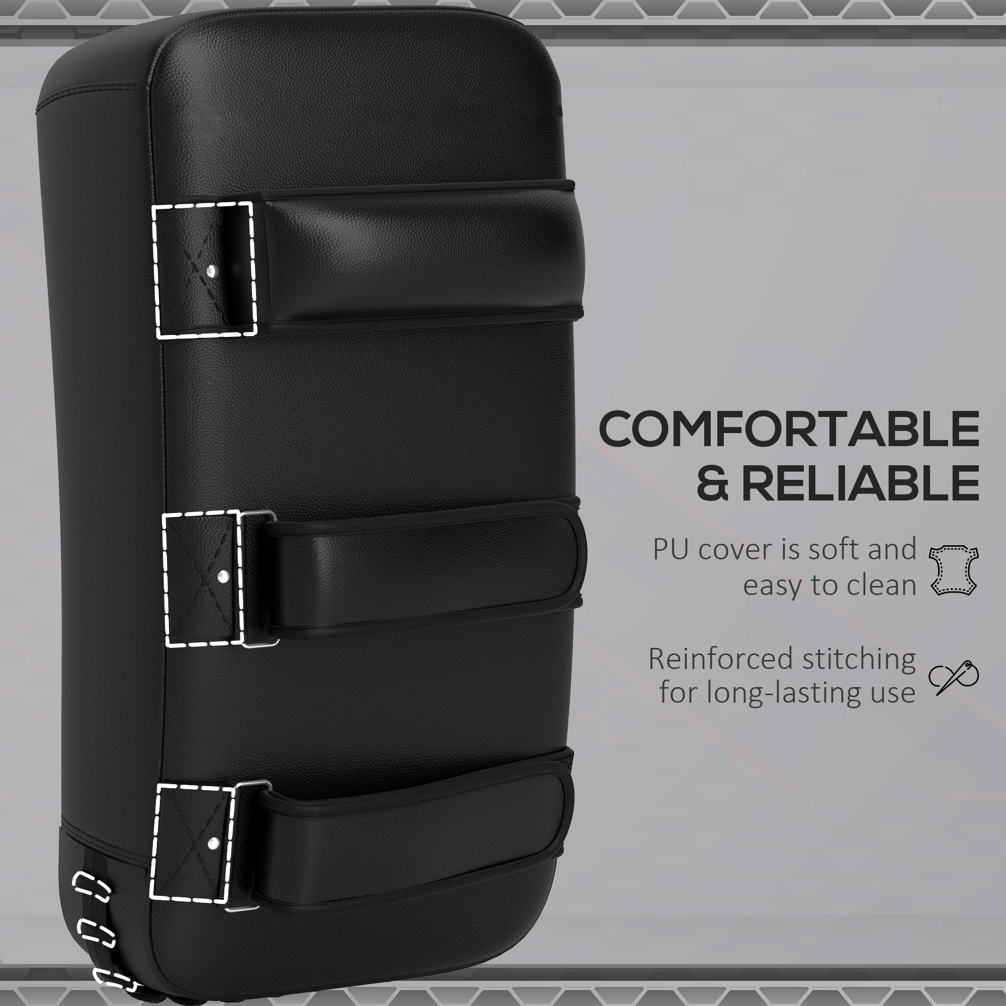 16.5 in Muay Thai Kick Shield Punching Pad, Kick Shield for Martial Arts, Karate, Kickboxing, MMA x 1 Unit, Blue