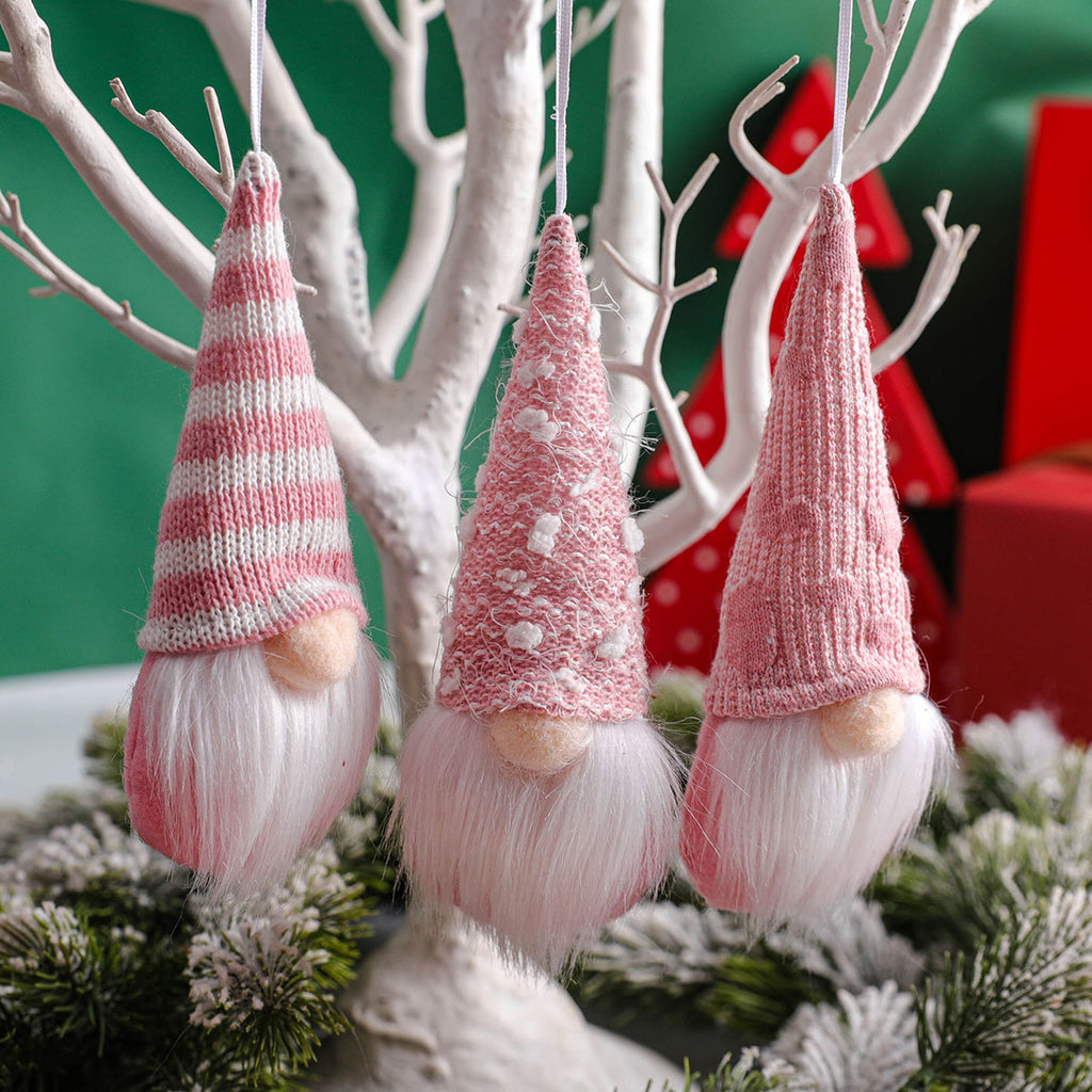 12PCS Christmas Plush Gnome Pendant Xmas Tree Hanging Doll Decor Santa Elf Home Ornaments For Christmas Holiday Winter Birthday Party Indoor Decoration