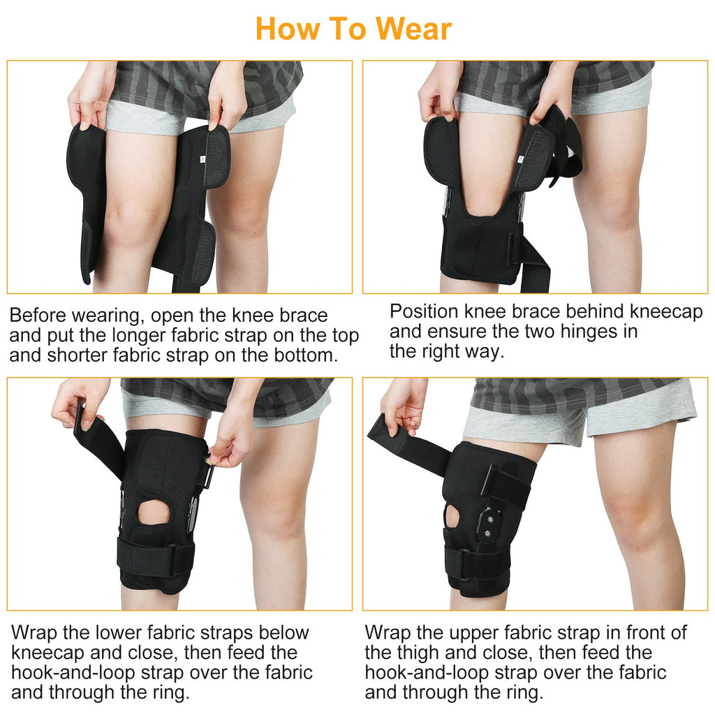Sport Knee Brace Adjustable Open Patella Knee Support Compression Knee Wrap For Running Climbing Pain Relief Recovery Of Injured Knee