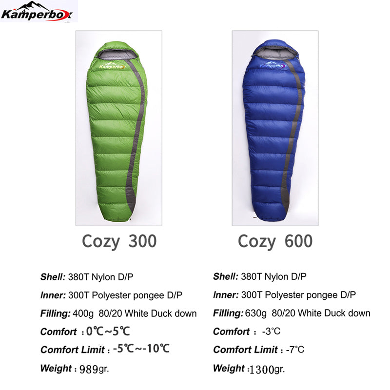 Kamperbox Down Sleeping Bag Ultra Light Sleeping Bag Winter Sleeping Bag Camping Equipment Lightweight Sleeping Bag Camping