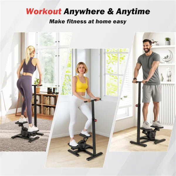 Multi-Functional Exercise Stepper - Step+Twist Design, 300lbs Capacity, Non-Slip Pedals+Stable Metal Frame